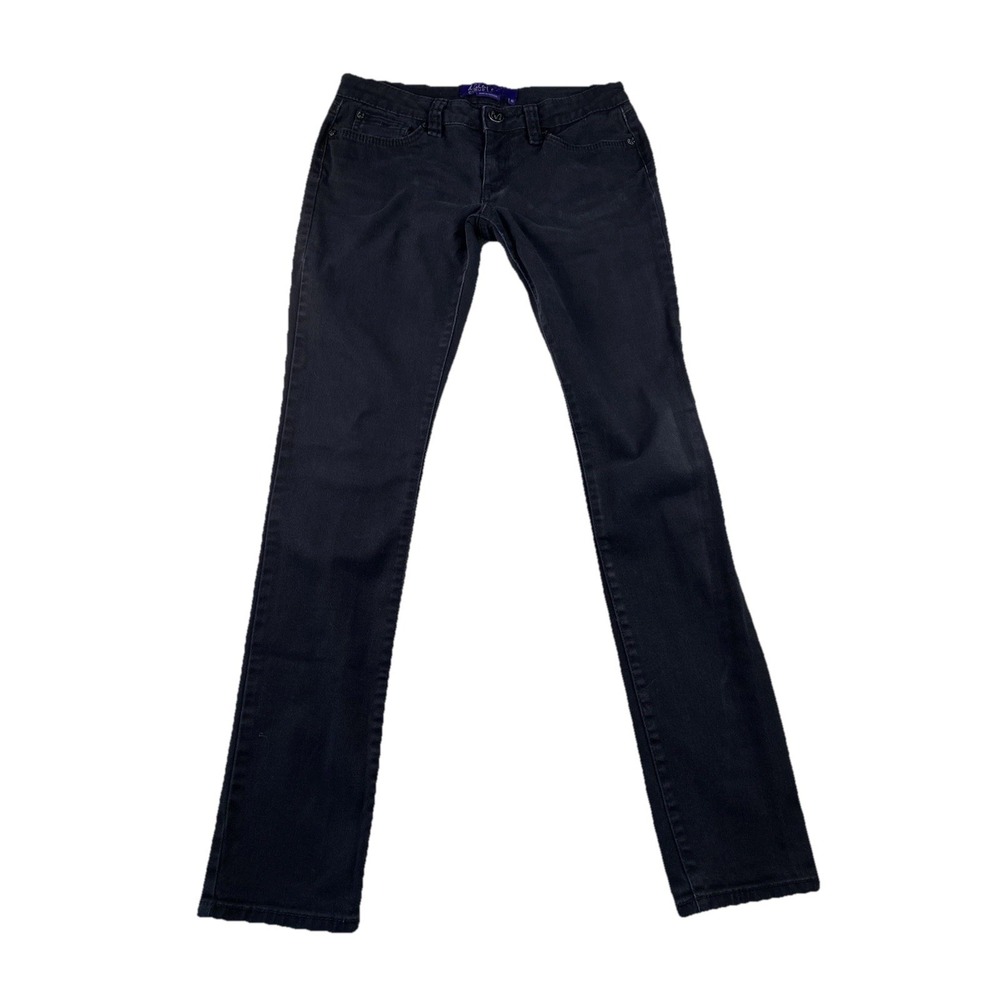 Miley Cyrus Max Azaria Black Mid Rise Skinny Straight Denim Jeans Womens 11